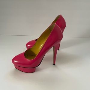 Charlotte Olympia pink pumps